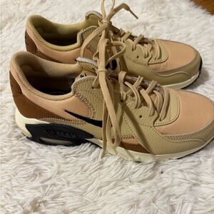 Nike Air Max Beige and Black Sneakers
